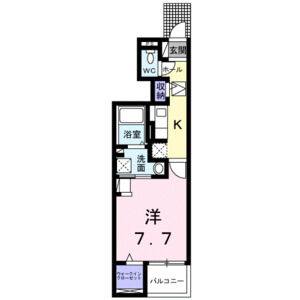 1K 間取り図