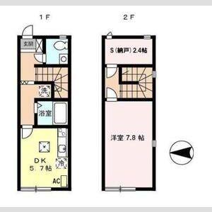 1DK 間取り図