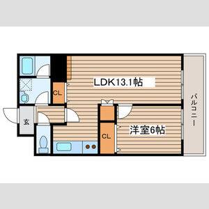 1LDK 間取り図
