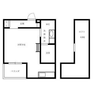 1DK 間取り図