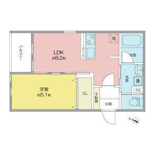 1LDK 間取り図