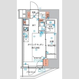 1DK 間取り図
