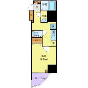 1K 間取り図
