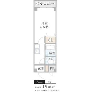 1K 間取り図