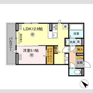 1LDK 間取り図