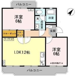 2LDK 間取り図