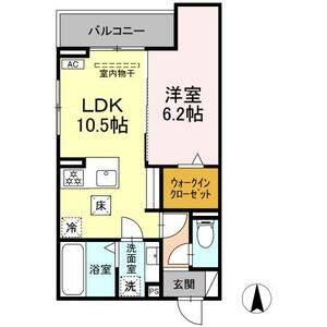 1LDK 間取り図