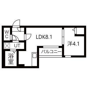 1LDK 間取り図
