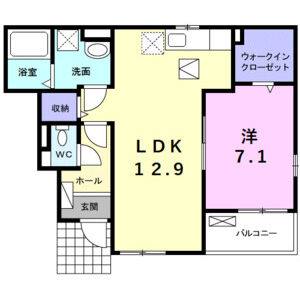 1LDK 間取り図