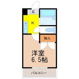 1K 間取り図