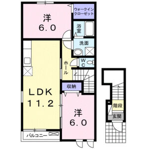 2LDK 間取り図