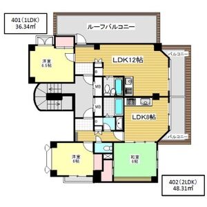 2LDK 間取り図