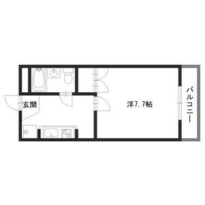 1K 間取り図