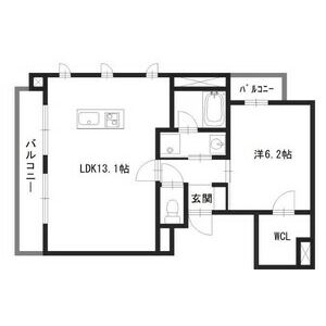 1LDK 間取り図