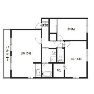 2LDK 間取り図