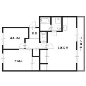 2LDK 間取り図
