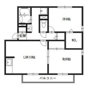 2LDK 間取り図