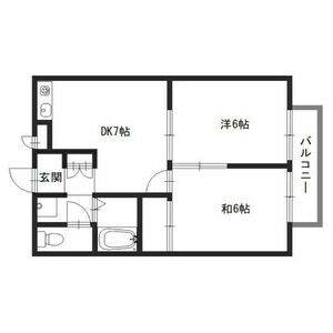 2DK 間取り図