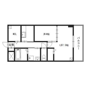 1LDK 間取り図