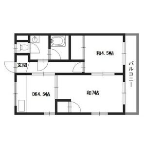 2DK 間取り図