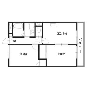 2DK 間取り図
