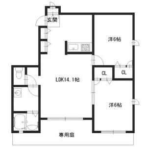 2LDK 間取り図
