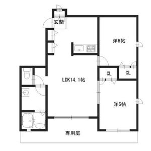 2LDK 間取り図