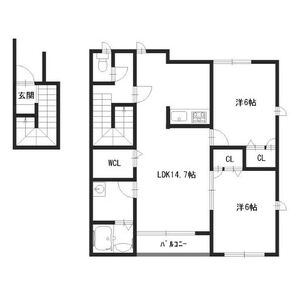 2LDK 間取り図