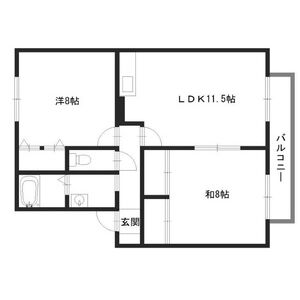 2LDK 間取り図