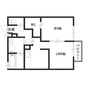 1LDK 間取り図