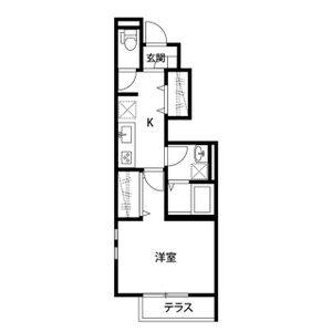 1K 間取り図