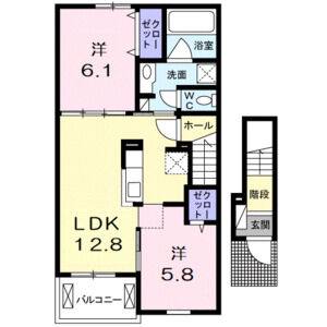 2LDK 間取り図