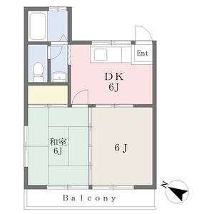 2DK 間取り図