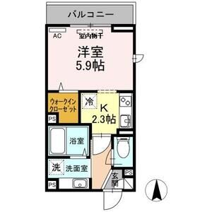1K 間取り図