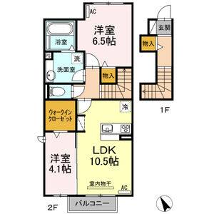 2LDK 間取り図