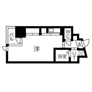 1K 間取り図