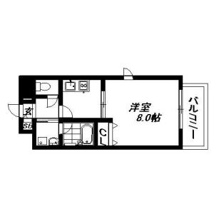 1K 間取り図