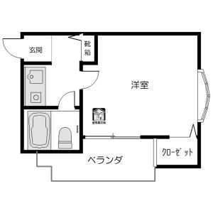 1K 間取り図