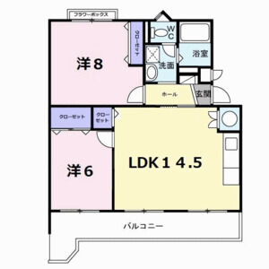 2LDK 間取り図
