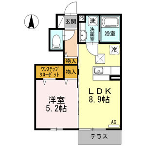 1LDK 間取り図