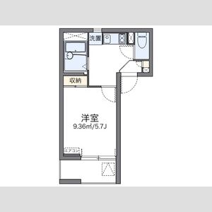 1K 間取り図