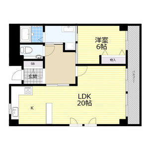 1LDK 間取り図