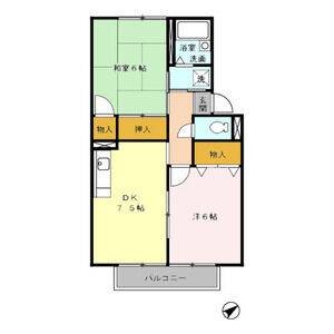 2DK 間取り図
