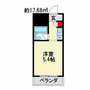 1K 間取り図