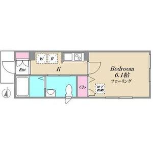 1K 間取り図