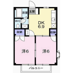 2DK 間取り図