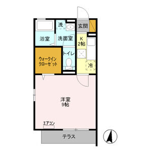 1K 間取り図