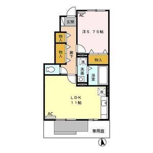 1LDK 間取り図
