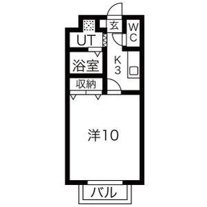 1K 間取り図