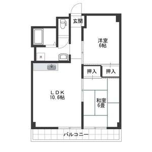 2LDK 間取り図